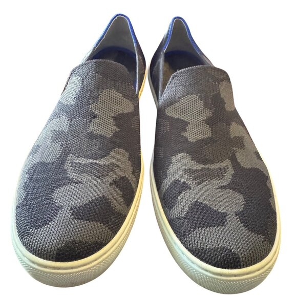 Rothy's Women's Camo Slip-On Sneakers Size 10 Gray & Black Recycled Materials - Picture 2 of 13